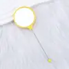 Espejo redondo pequeño de cuentas DIY, espejo de mano portátil de alta definición para maquillaje con carcasa de plástico colorida, en stock