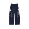 Pantalones rectos de punto gofrado con costuras de contraste para hombre ACU, nuevos pantalones anchos casuales de tendencia de marca para otoño/invierno 2026, pantalones curvos