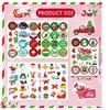 Pegatinas navideñas decorativas de Papá Noel, sobres impermeables navideños, botellas de agua, manualidades, álbumes de recortes