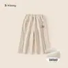 Pantalones Casuales Versátiles de Invierno con Forro de Terciopelo para Bebés y Niñas Bangxuan Huzhou Zhili, Pantalones Largos con Estampado de Corazones