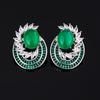Juego de Joyería Huayoumei, Pendientes, Anillos, Calcedonia Verde, Retro, Lujo Ligero, Estilo de Moda para Mujer, Stock Listo para Venta al por Mayor