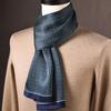 Lenço de Seda de Amora de Alta Qualidade para Homem Lenço de Seda Primavera Outono e Inverno Estilo Chinês Listra Longa Presente de Negócios para Namorado