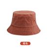 Chapéu de Pescador de Algodão Lavado Amazon Masculino Retrô Desgastado Chapéu de Sol para Montanhismo Chapéu de Balde Jeans Macio de Topo Cruzado para Exterior