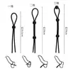 Juego de Anillos Retardantes de Eyaculación Masculina de Silicona Qianbaiqu, Cuerda de Bloqueo de Eyaculación, Juego de Doble Anillo Compartido para Pareja, Juguete Sexual de Silicona