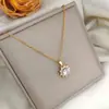 Nuevo collar de girasol cuando el viento ins de commuter circonita exquisito fresco joyería para mujer cadena corta de clavícula con temperamento
