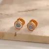 Pendientes de Zirconia de Alta Gama Estilo Palacio Retro, Pendientes Versátiles de Moda de Lujo Ligero, Accesorios para Orejas de Personalidad Sencilla y de Nicho