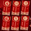 2027 Año del Cordero Sobre Rojo Hojuelas Doradas Escarchado Creativo Dibujos Animados 3D Zodiaco Cien Yuan Mil Yuanes Sobre de Dinero de la Suerte Bolsa de Sobre Rojo de Año Nuevo