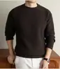 Suéter tejido de peso pesado 740g con cuello redondo, suéter grueso de moda, fresco, suave, cálido, adecuado como prenda exterior, disponible para venta al por mayor