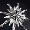 Broche de Copo de Nieve Completo con Diamantes Transfronterizo, Broche Exquisito y de Alta Gama para Traje, Tamaño Grande Completo con Diamantes Venta Directa de Fábrica