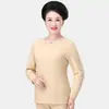 Roupa Térmica de Outono e Inverno para Mulheres de Meia-Idade e Idosas, Algodão Acolchoado de Três Camadas, Roupa Térmica Quente para Mães, Roupa Térmica Masculina e Feminina para Todas as Idades, Camada Base de Outono e Inverno