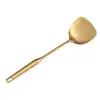 [Personalizado] Espátula para cocinar chapada en oro transfronteriza para el hogar, espátula de acero inoxidable 304 para cocina, cucharón para sopa