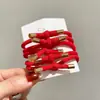Faixa de Cabelo Simples Estilo Coreano Nó Espiral Cor Café Pequena Fresca Corda Preta Alta Elasticidade Forte e Não Machuca o Cabelo Prendedor de Rabo de Cavalo