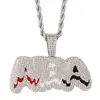 Collar con Colgante de Diamantes Completos Estilo Hip-Hop Transfronterizo Europeo y Americano Nba Collar Exquisito Personalizado de Moda Joyería Hip-Hop Al por Mayor