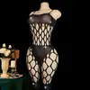 Lencería sexy de comercio exterior transfronterizo, lencería negra de seda con pedrería, medias de rejilla, body de malla hueco brillante con pedrería, atuendo para el Festival Qixi