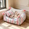 Cama para gato estilo princesa con estampado completo, cojín para mascotas desmontable y lavable, cama para perro, sofá, cama para gato, cama para perro, adecuada para todas las estaciones