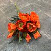 Flores Artificiales de Amapola Ramo de Boda Decoración de Florero para el Hogar Flores de Mano Cesta de Flores para Mesa de Comedor Exhibición Flores Artificiales Champaña