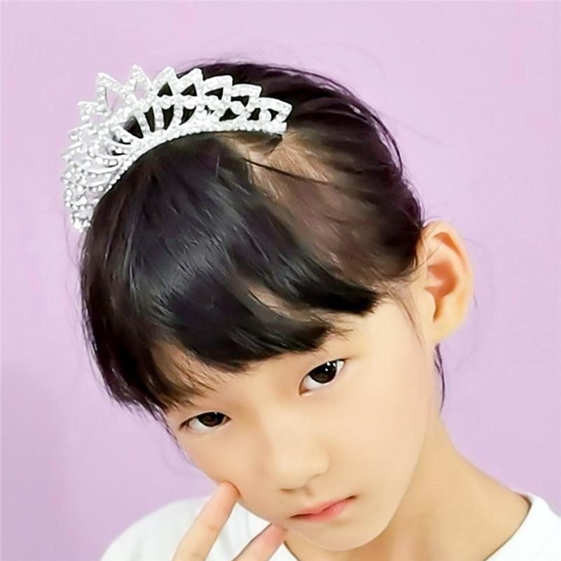 韩版儿童皇冠饰品影楼婚庆头饰水钻发梳发饰表演珍