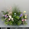 Decoración Floral de Boda Estilo Bosque Arreglo Floral de Suelo Boda Hotel Exhibición Comercial Arreglo de Paisajismo Flores de Seda Flores para Pasillo