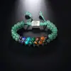 Pulsera Bohemia de Doble Capa de Piedra Natural Colorida de 6 mm para Mujer Pulsera de Árbol de la Vida con Cuentas de Piedra Natural Cristal Ónix