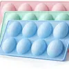 Molde de Silicona para Pastel, Huevo de Pascua de Chocolate de 8 Piezas, Molde para Postre de Gelatina de Pudín, Herramientas para Hornear Jabón