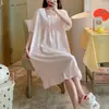 Bata de Noche para Mujer, Algodón Nube de Manga Corta de Verano, Dulce y Femenina, Nuevo Vestido Bata de Noche Fino de Verano 2026