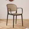 Sillas de Comedor para el Hogar, Mesas y Sillas de Comedor Comerciales, Sillas de Ratán de Plástico, Sillas de Ratán Vintage, Sillas con Respaldo, Taburetes Transpirables para Exteriores