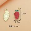 Liga vermelha Óleo Gotas DIY Jóias Acessórios Morango Fruta Planta Colar Pulseira Chaveiro Pingente Pequenos Acessórios