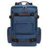 Mochila Masculina de Lona com Rebites Mais Vendida no Exterior, Mochila Escolar para Estudante Masculino, Mochila Multifuncional, Estilo Casual Moderno