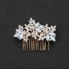 Nuevo tocado transfronterizo, peine de aleación simple, peine de diamantes bohemios, joyería nupcial europea y americana