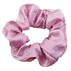 Elástico de Cabelo Metálico Arco-Íris Simples Europeu e Americano Estampagem a Quente Cor Única Anel de Intestino de Porco Flor de Cabelo