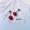 Acero de Titanio Recubierto Completamente de Diamante Mejorado Diamante que No se Cae 0.8 Pendientes de Aguja Fina Tornillos para Cartílago de la Oreja Moda Japonesa y Coreana Super Brillantes 6mm
