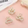 Pin de Celebridad de Internet con Borde de Perlas y Pedrería Pequeña, Pin de Tiburón Elegante y de Moda para la Parte Posterior de la Cabeza, Pasador Tocado, Pinza para Recoger Cola de Caballo Alta
