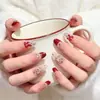 Hilo de Estrella de Luz Suave Hecho a Mano Puro Uñas Postizas Ojo de Gato Estilo Francés Gama Alta Blanqueamiento Pegatinas para Uñas Arte de Uñas Piezas para Uñas Producto Terminado