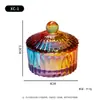 Copo de Cristal Iridescente para Nail Art em Formato de Coração, Quadrado, Hexagonal, à Prova de Poeira, Caneta, Copo de Lavagem com Tampa para Mistura e Imersão de Esmalte em Gel