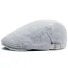 Suéter de Algodão Outono e Inverno Chapéu Masculino Boina Estilo Britânico Vintage Moda Feminina Chapéu de Tricô Frontal em estoque