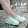 SiliconaAdulto al aire libre portátil elegante impermeable antideslizante unisex engrosado resistente al desgaste cubrezapatos de lluvia Z
