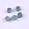 Dados dados de pedra natural dados de mahjong dados de escultura em pedra semipreciosa artesanato em pedra de jade 15mm