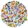 Transfronteiriço Novos 50 Adesivos de Instrumentos Musicais de Animais Desenho Animado Criativo Fofo Animal Guitarra Música Adesivos de Grafite à Prova d'Água