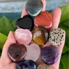 Polvo de Piedra Natural Cristal Ojo de Tigre Mini Corazón Piedra de Bolsillo 25mm Piedra Cruda No Porosa Venta al por Mayor Lote Pequeño Dropshipping