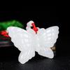 Pingente de borboleta de jade branco afegão atacado masculino e feminino grau sebo pingente de jade de borboleta de jade branco