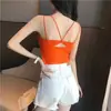 Novo Colete Feminino Colete com alça de laço nas costas com bojo peça externa sem costas estudante menina faixa no peito lingerie feminina