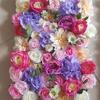 Fondo de boda con flores artificiales, pared de flores, decoración de ventanas de centros comerciales, pared de flores, traje, flores falsas, accesorios de diseño de escenario