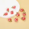 Pendente de Bola de Vidro Cristalizado Fatias de Fruta 16mm Acessórios para Joias DIY Brinco Colar Pingente Materiais
