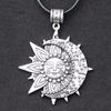 Cross-border Hot Sale Sol Smiley e Celestial Colar Mandala Flor Senhora Pingente Geométrico Religioso Viking Ornamentos
