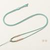 Collar de cuerda fina tejida a mano para colgar al cuello, cuerda tejida de seda dorada, cuerda de jade, hebilla de la paz valiente de jade, cuerda para colgante de jade al por mayor
