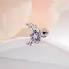 Hensen Estrella Dulce Circonita Luna Nicho Estilo Ins Femenino Doble Cabeza Tornillo Piercing Cartílago Hueso Oreja Clavo