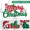 Enfeites de Natal de madeira transfronteiriços, placas com letras, decorações de Papai Noel para recepção, balcão de caixa e cenas de mesa