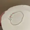 Nuevo brazalete de conejo de cerámica lindo color macarrón crema infantil lindo reduce la edad hecho a mano brazalete elástico
