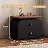Novo modelo, fácil de instalar, criado-mudo na cor creme, madeira maciça moderna de luxo leve, pequeno móvel de armazenamento de alta qualidade para casa, mesa de cabeceira para quarto
