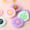 Espejo Pequeño de Mano de Dibujos Animados, Espejo de Maquillaje Redondo Transfronterizo, Espejo Portátil Plegable de Doble Cara, Lindo Regalo para Mejores Amigas, Al Por Mayor
